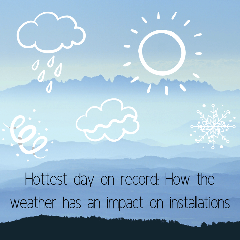 Blog Thumbnail: Hottest Day on Record: How the Weather has an Impact on Installations